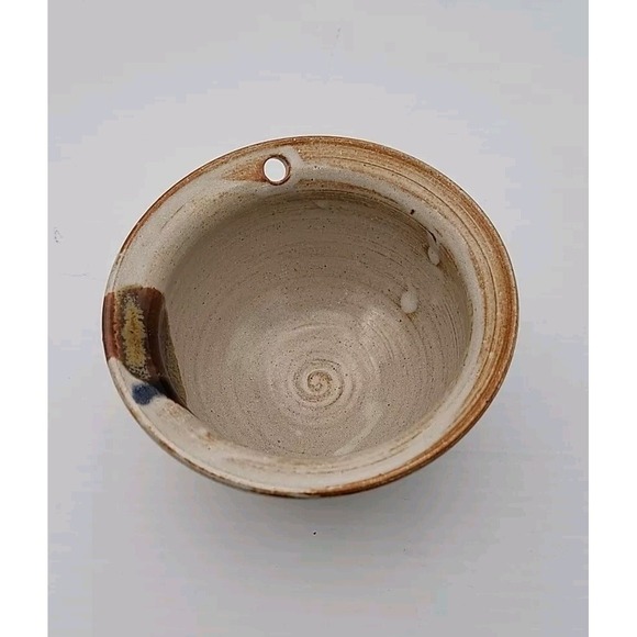 Glazed Pottery Egg, Yolk Separator kitchen Decor pottery OOAK DRIP glaze Gadget - Picture 2 of 5